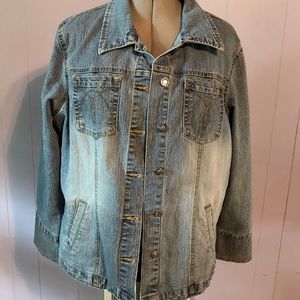 LA Blues stretch Denim Jacket - size XL